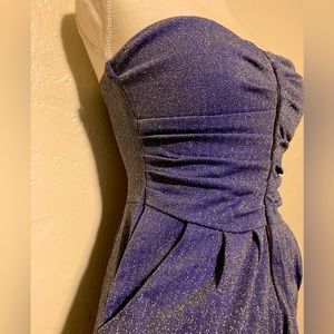 Mystic Party Dress Size Small Steel Blue and Gold